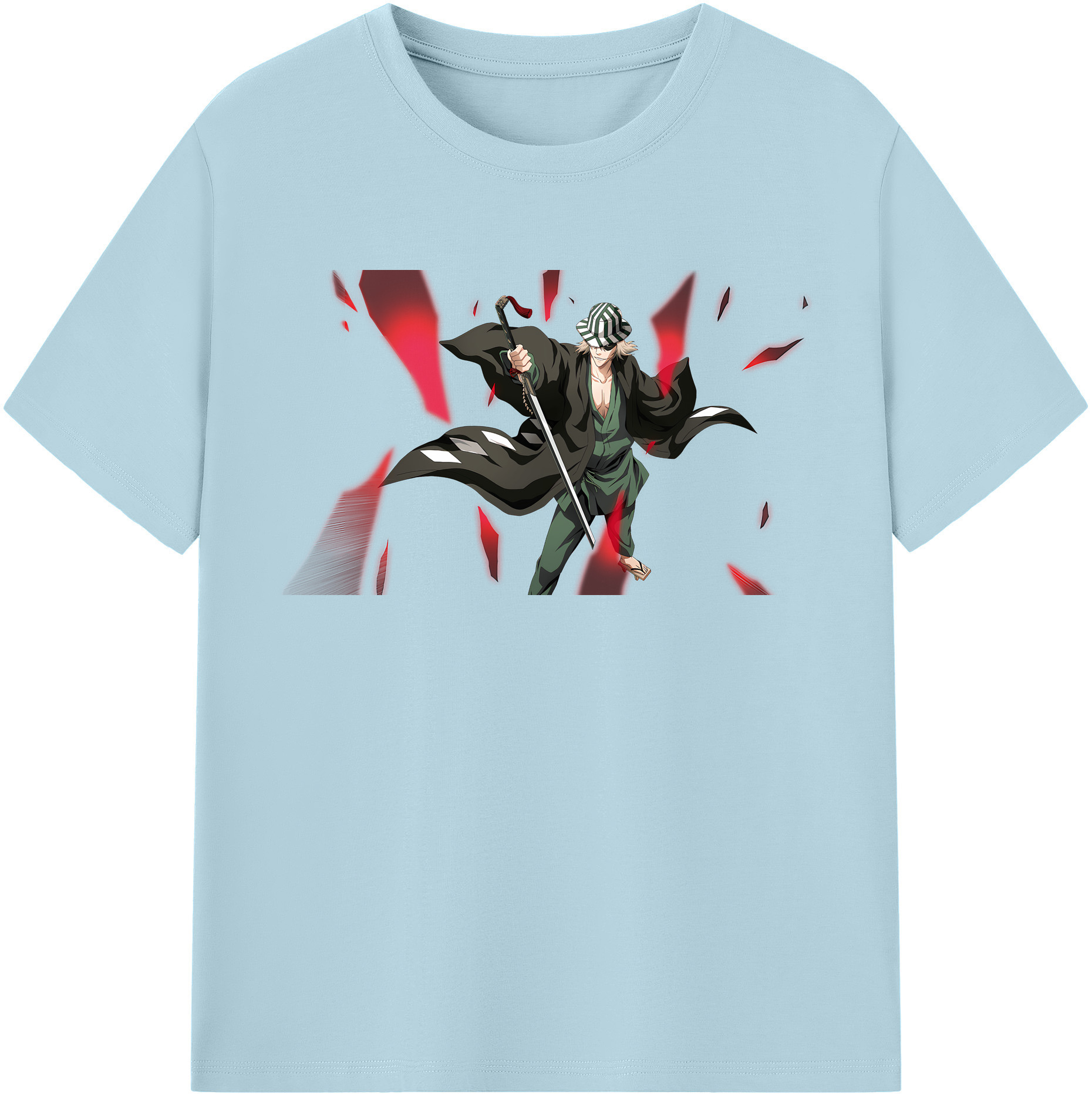 （画像用） "ブリーチ 浦原 喜助（うらはら きすけ） BLEACH Urahara Kisuke " 綿100％半袖Tシャツ（フロントプリント）